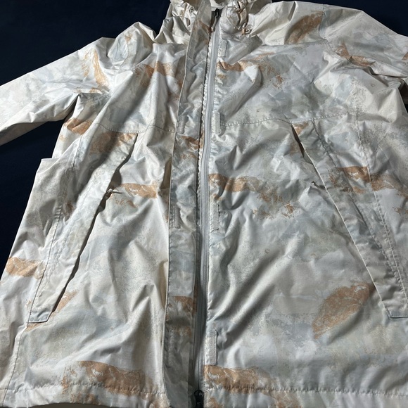 The North Face Women’s Printed Antora Parka Apricot Ice Canyon Camo 3X Raincoat - Picture 4 of 15